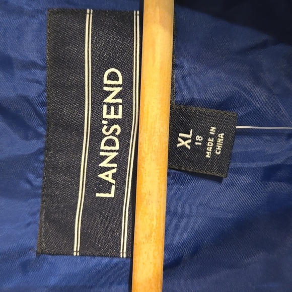 Lands End Down Filled Polka Dot Puffer Pocket Hyper Dry Water Resistant Vest NWT - Picture 10 of 16